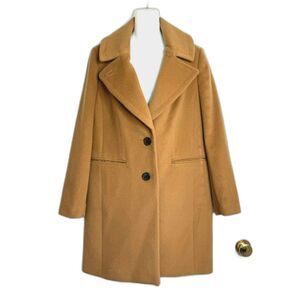 TALBOTS CAMEL WOOL BLEND COAT JACKET SIZE 6 NWOT MRSP $269/$179